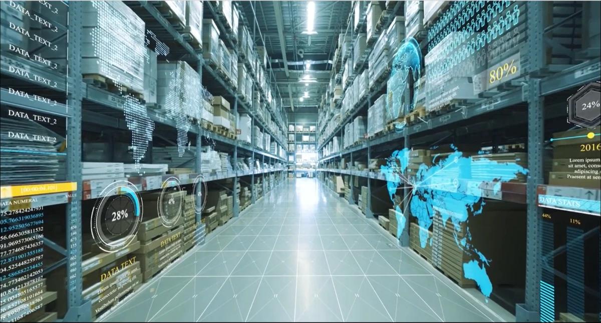 Industrial facility showcasing a real-time location tracking system