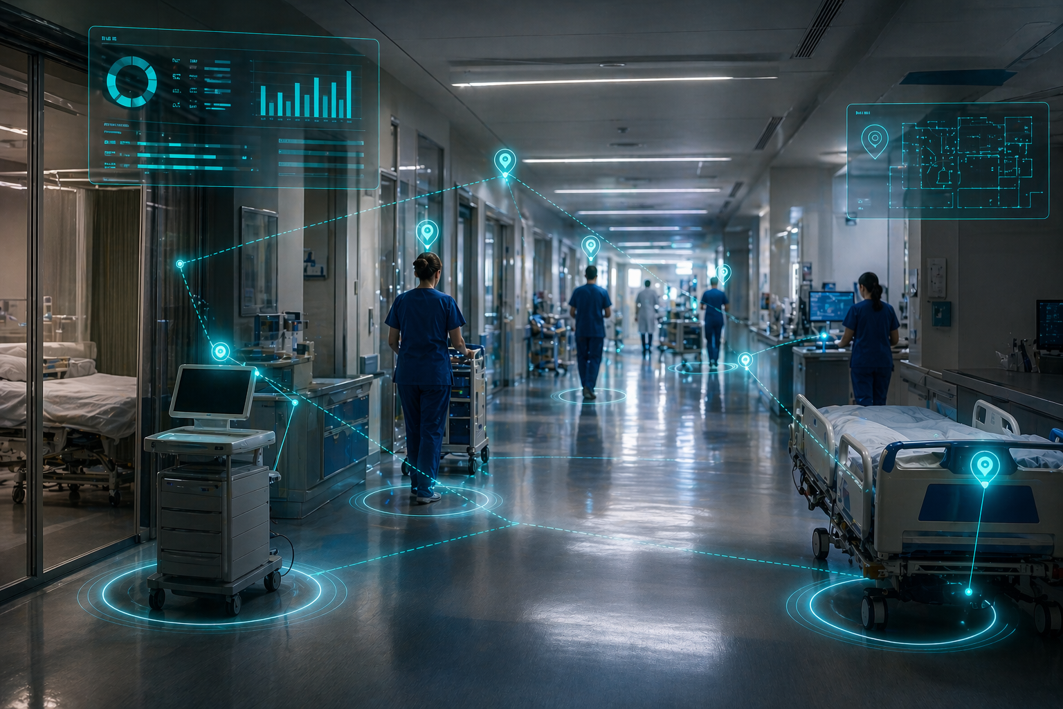 Hospital Medical Equipment and Corridor